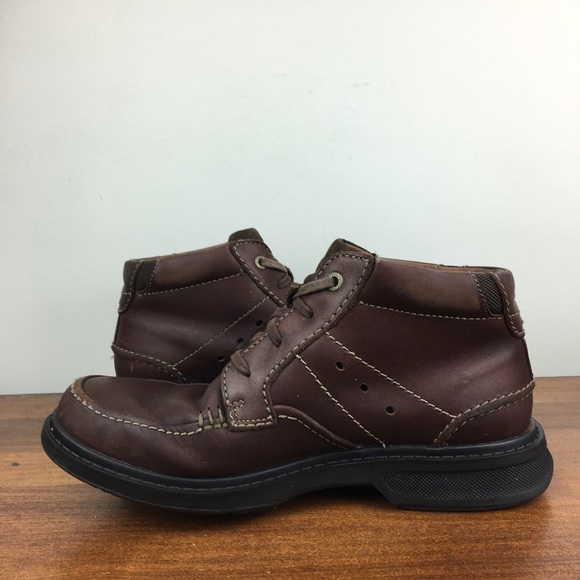 Clarks Wave Center Top Brown Leather Chukka Boots 26102153 Men’s Size 7.5M. - Picture 7 of 11